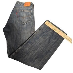 Men's Levi's 569 Loose Straight Medium Wash Blue Denim Jeans Size 34x34. 787